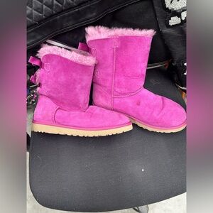 UGG Pink Suede Winter Boots